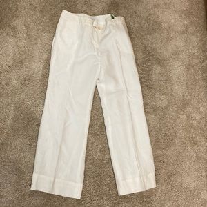 White linen lined pants. Perfect for summer!